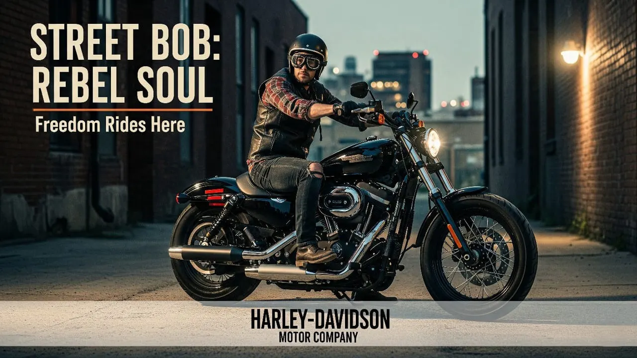 Harley-Davidson street Bob Launched Minimalist Cruiser Design, 18 KML Mileage & Thunderous Power at Just ₹18.77 Lakh