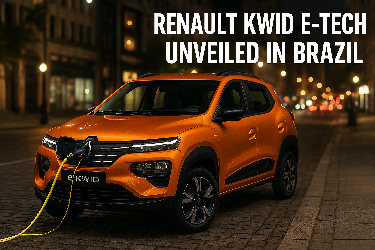 Renault Kwid EV Unveiled in Brazil: All-Electric Hatchback Named Kwid E-Tech