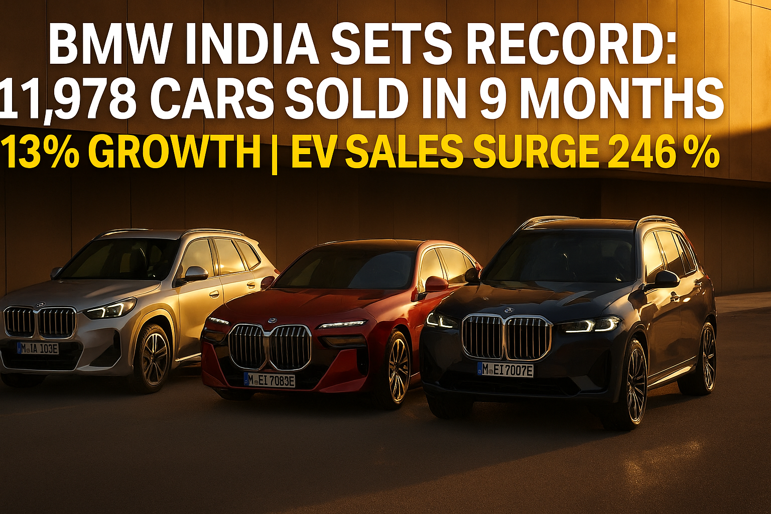 BMW Group India Reports Best-Ever Car Sales of 11,978 Units in First Nine Months of 2025