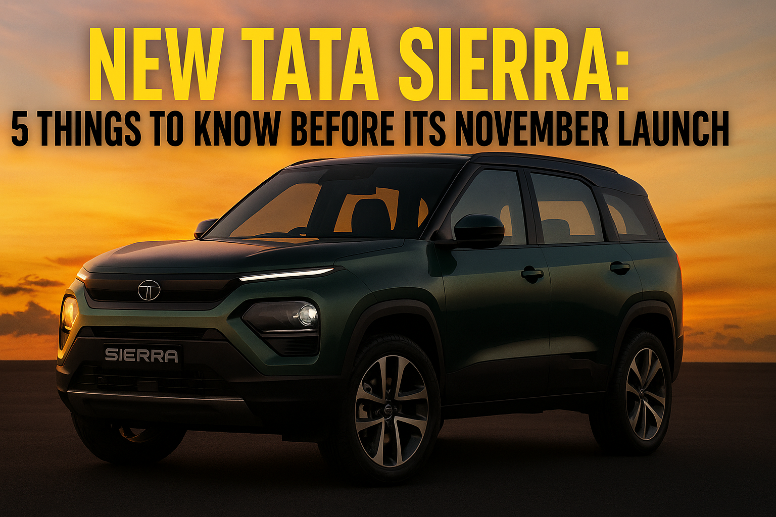 New Tata Sierra: 5 Things to Know Before Its November Launch