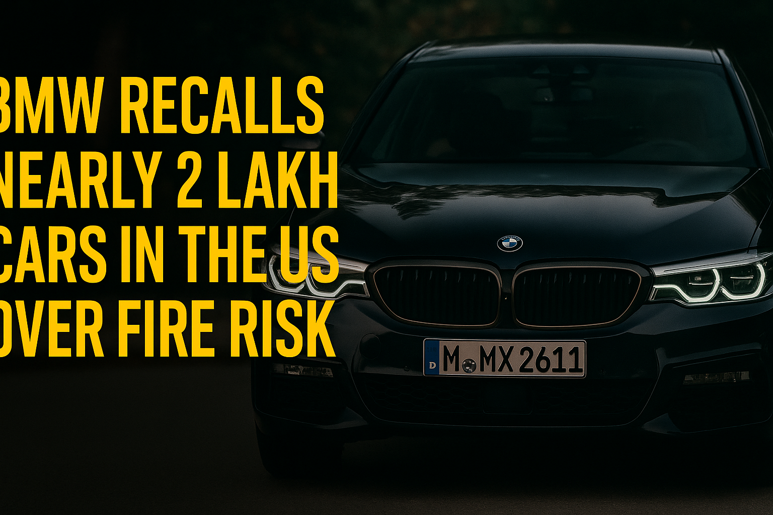 BMW Recalls Nearly 200,000 Cars in the US Over Fire Risk