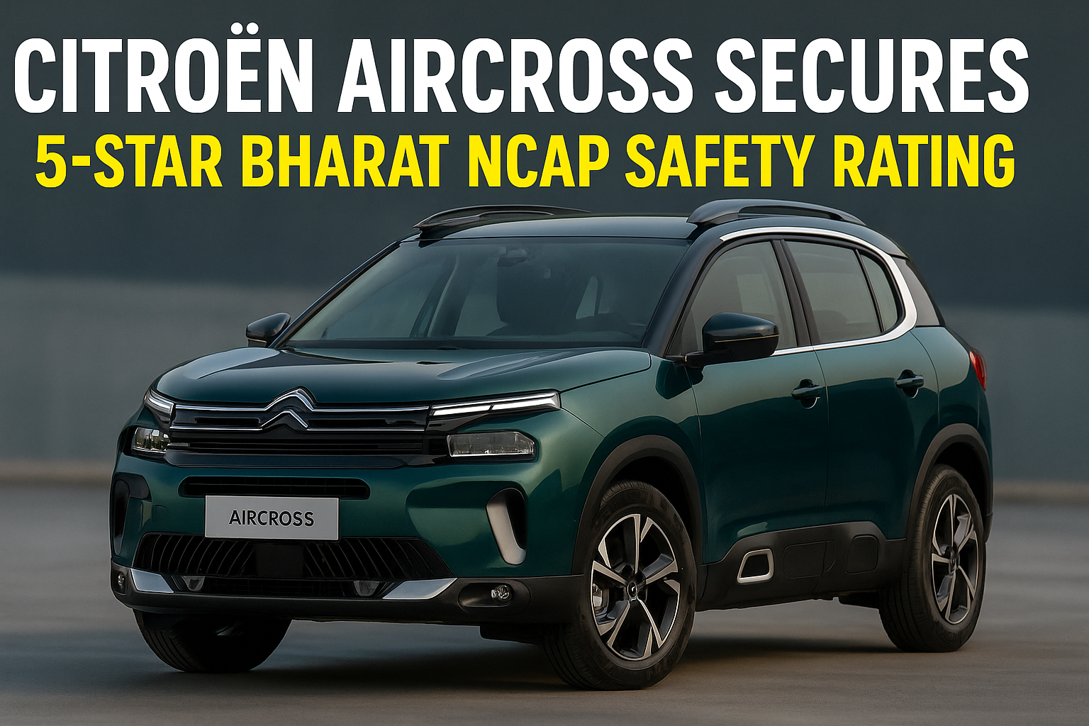 Citroën AIRCROSS Secures 5-Star Bharat NCAP Safety Rating: A Milestone for Indian Roads