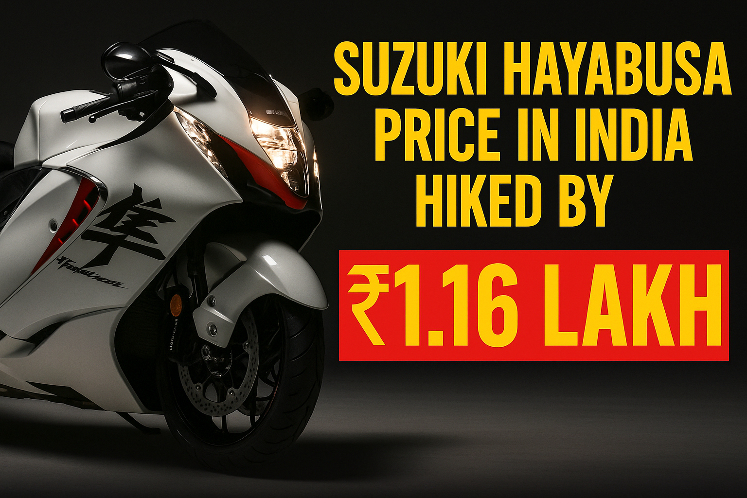 Suzuki Hayabusa Price in India Hiked by ₹1.16 Lakh After GST Revision