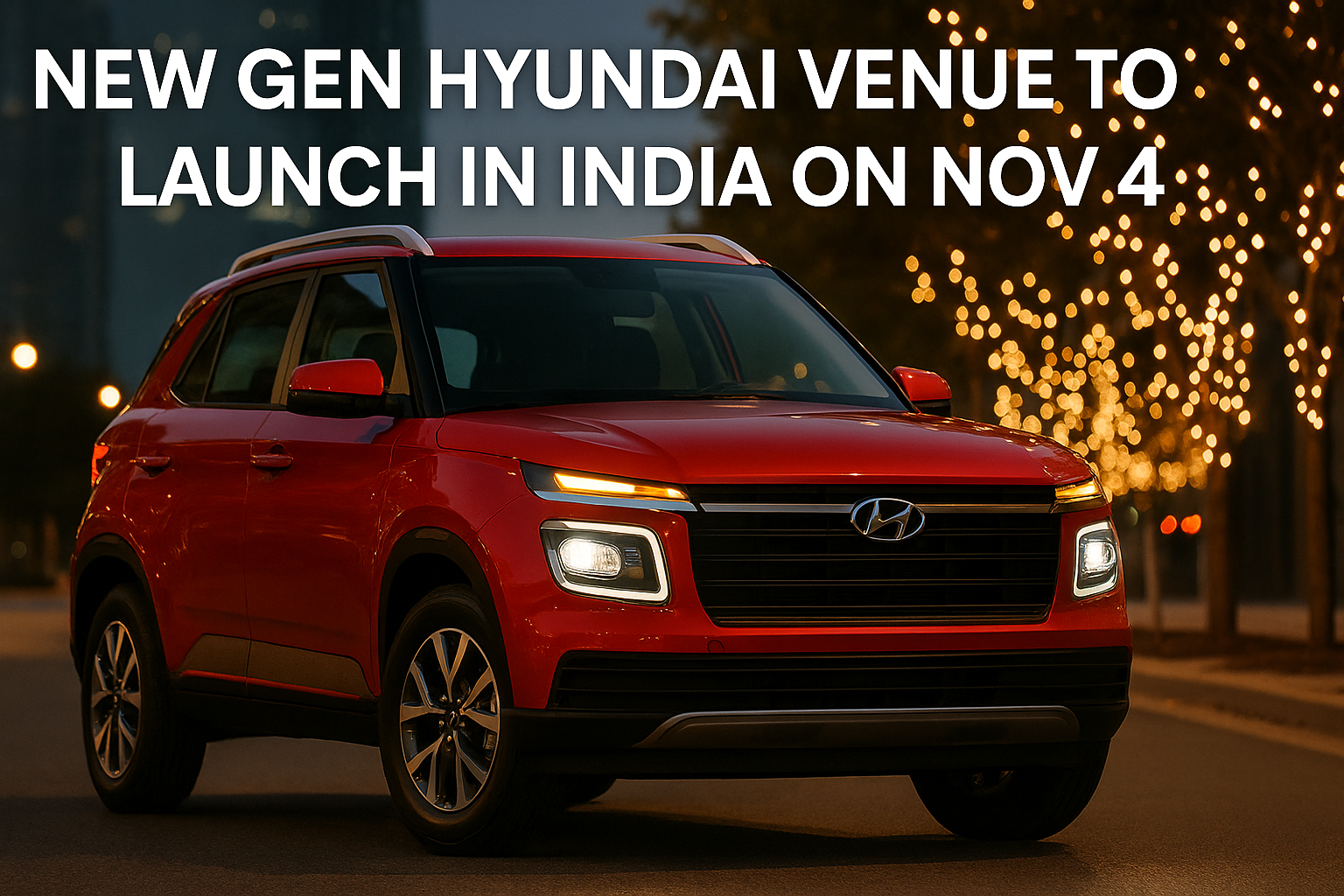 New-Gen Hyundai Venue To Launch in India on November 4, 2025 – Key Details Revealed  