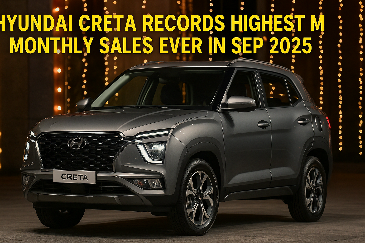 Hyundai Creta Records Highest Monthly Sales Ever in September 2025