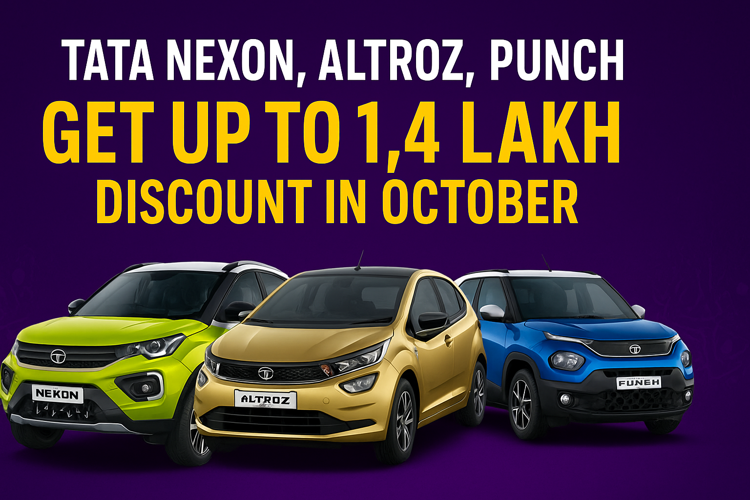 Tata Nexon, Altroz, Punch Get Discounts Up to ₹1.4 Lakh in October 2025 – Full Details and Benefits