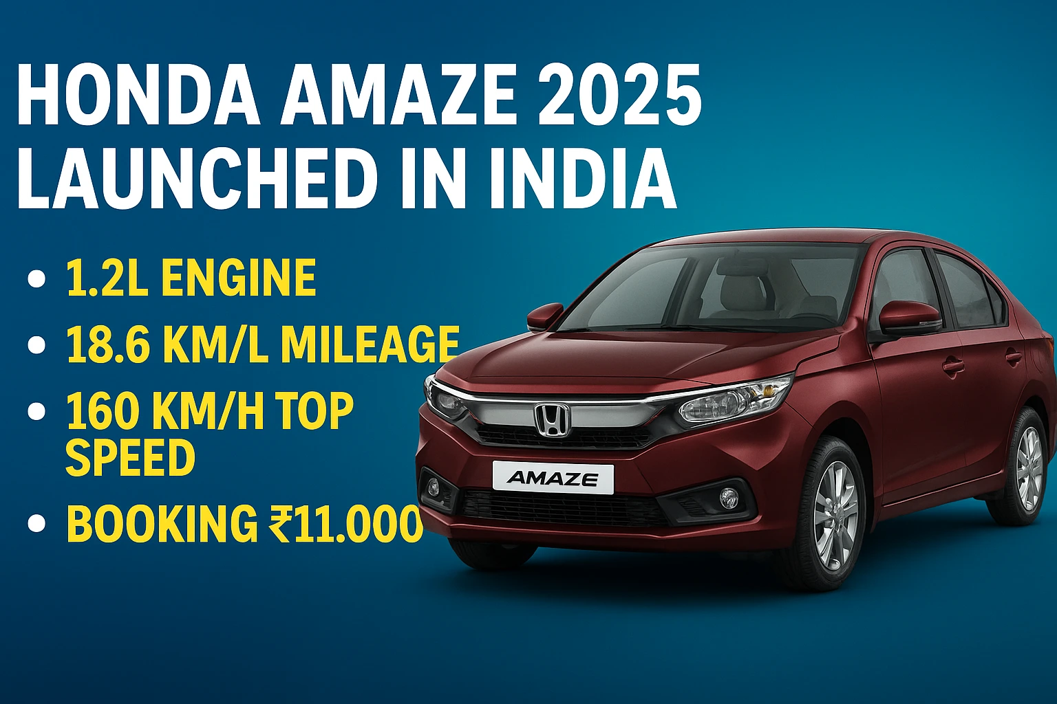 Honda Amaze 2025 Launched in India