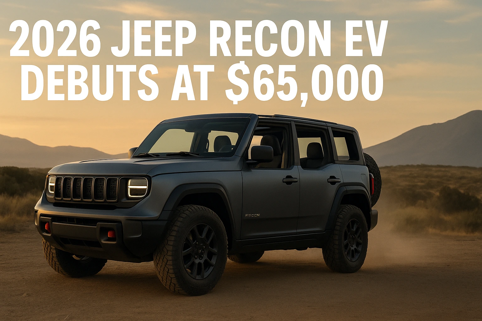 2026 Jeep Recon EV Debuts at $65,000 Ahead of LA Auto Show: Production Begins Next Year