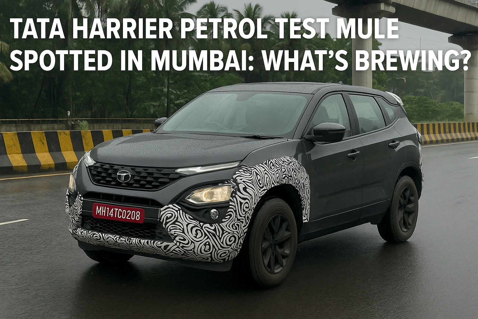 Tata Harrier Petrol Test Mule Spotted in Mumbai What’s Brewing
